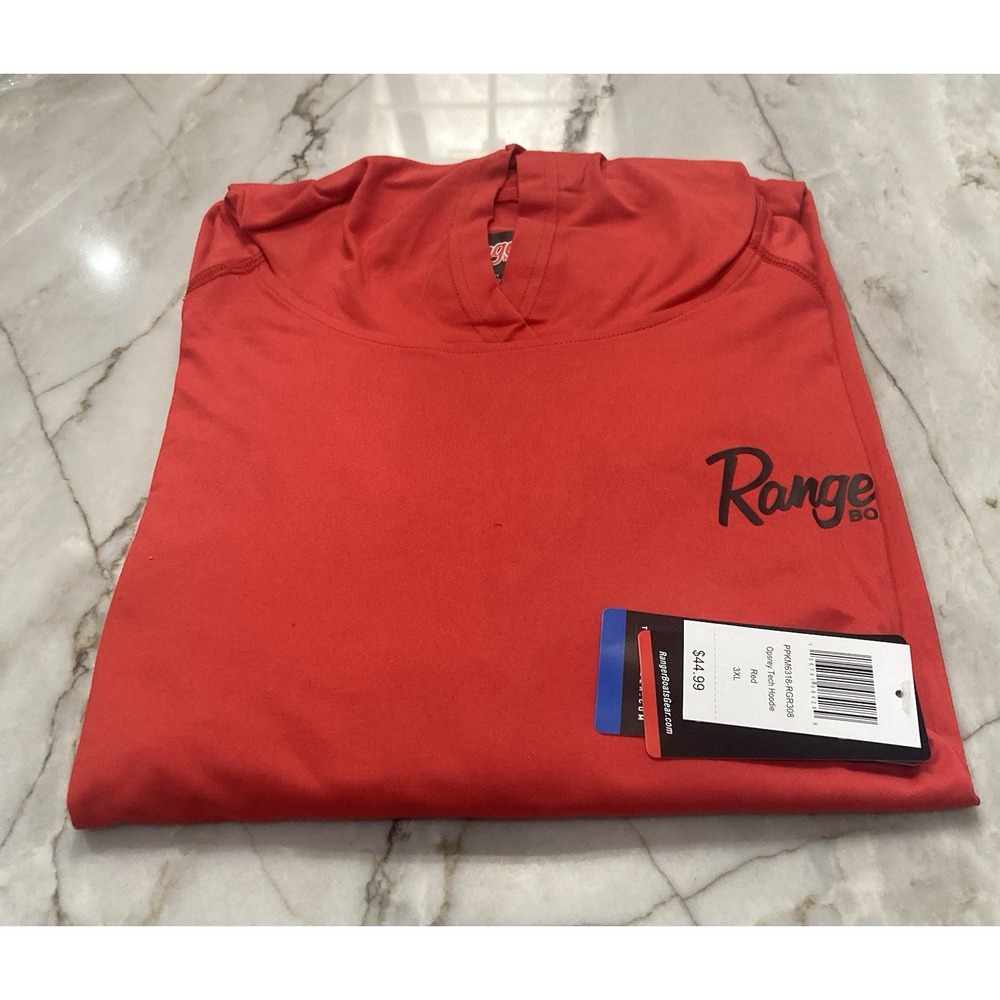 NWT Ranger Boats Performance Red Hooded Shirt Long Sleeve 3XL